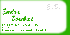 endre dombai business card